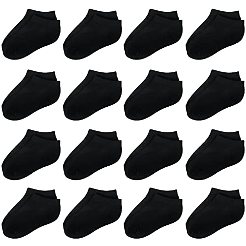 Image of Tenpluszero Toddler Socks - 16 Pack Kids Low Cut Athletic Ankle Socks Baby Boys Girls Breathable