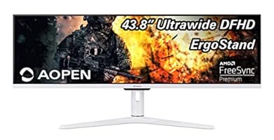 AOpen Powered by Acer 43XV1CP Gaming Monitor 43,8 Zoll (111 cm Bildschirm) DP/HDMI2:120Hz, HDMI1:60Hz, 1ms (TVR), HDMI 2.0, HDMI 1.4, DP 1.2, höhenverstellbar, HDMI/DP FreeSync Premium