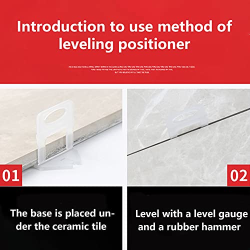 Candeon 200 Stück 1.5mm Fliesen Abstandshalter, Fliesen Nivelliersystem Zuglaschen Fliesenverlegehilfe Fliesen Werkzeug Fliesen Verlegehilfe Fliesenkreuze Fliesen Nivellier Abstandshalter Clips