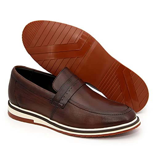 Sapato Social Masculino Esport Fino Polo City Alpha Em Couro Nobre 142 Tabaco (39, Tabaco)