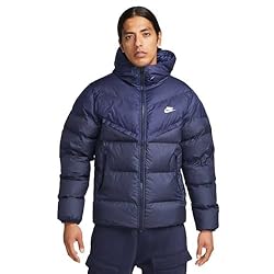 NIKE FB8185-410 Windrunner PrimaLoft® Jacket Hombr...: Tejido repelente al agua y resistente al viento, con bloqueo de color en combinaciones de colores seleccionadas. Aislamiento PrimaLoft ultracálido con respaldo de tafetán suave Bolsillos laterales con cremallera