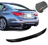BDBO Rear Spoiler Wings for Infiniti Q50 2014 2015 2016 2017 2018 2019 2020 2021 Trunk Spoiler Wing Trunk Tail Rear Trunk Lid,Carbon Fiber Style Performance - PSM Style