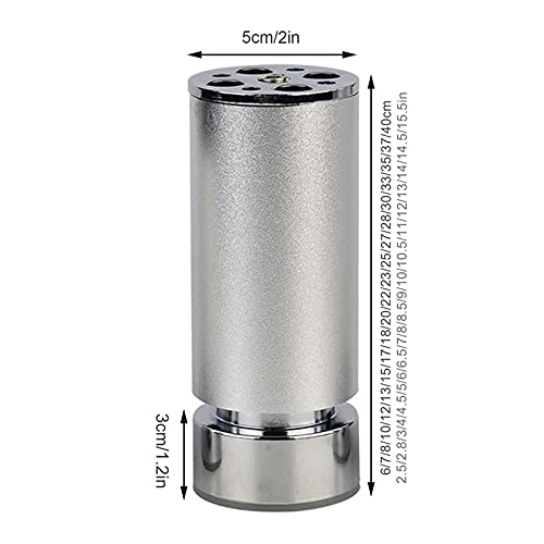 Patas de repuesto metálicas de 12 cm cromadas para muebles de cocina y camas 4