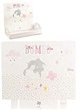 Cartoncino Formoso Vassoio Porta bomboniere Bianco e Inserto Dumbo Disney Rosa 43,5x29xh4,5cm Art 68154