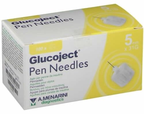 Menarini Glucoject Ago da Insulin, 31 g x 5 mm, 100 sztuk