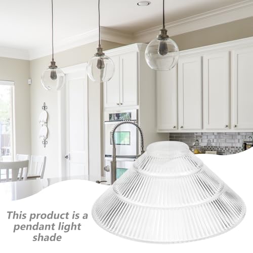 Image of Pendant Light Shade Glass Replacement Lampshade 7.87 X 7.87 X 3.34 in Hanging Lamp Shade with Creative Modern Texture Decorative Cover for Chandelier Home Office Restaurant