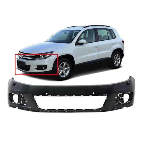 Image of Compatible with Volkswagen Tiguan 2012-2015 Front Bumper Cover | Primed, Ready to Paint, OEM 5N0807217ERGRU, VW1000214
