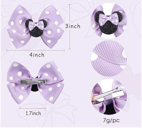Pinzas con moños de lentejuelas 4 pulg. set de 2 miniatura 5