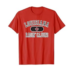 Louisiana Lafayette Ragin’ Cajuns Varsity Logo Red T-Shirt