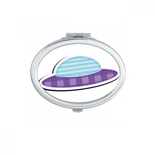 Miroir compact ovale Univers et Alien Miroir de poche portable