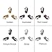 PH PandaHall 36 Pcs Brass Clip-on Earring Converter Component 17x14x7mm for Non-Pierced Ears 6 Colors