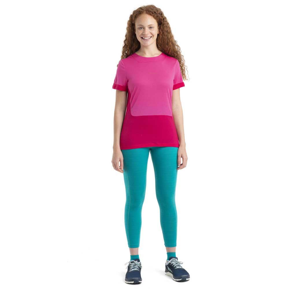 Icebreaker Zoneknit Maglietta, Tempo/Electron Pink/CB, L Donna