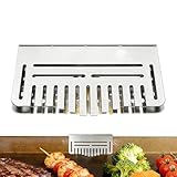 グリルグリースゲート – アウトドアクッキングドリップコントロールアクセサリー、ステンレススチール耐熱構造、簡単インストールクリーニングソリューション、裏庭バーベキュークッキングツール、ピクニック用キャンプ使用