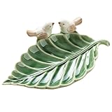 Décor de chambre esthétique : Conçu avec des lignes de feuilles naturelles et fluides, ce plat à bijoux en céramique dégage un charme artistique, ressemblant à un oiseau réaliste et à une feuille reposant gracieusement sur votre surface. Que ce soit sur une table de nuit, un coiffeuse, un bureau, ou dans le salon, la salle de bain ou le couloir, il sert de pièce décorative saisissante qui élève n'importe quel espace.