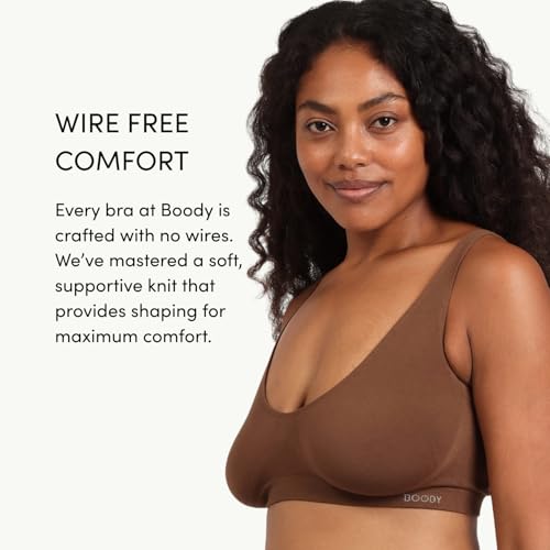 Image of Boody -Seamfree Crop Bra -Seamless Bralette -No Padding, Clips, Fastenings, Wires -Bamboo Viscose -Low-Medium Support Pull-On