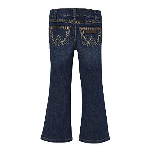 Wrangler Girls Dark Wash Medium Blue Boot Cut Jeans
