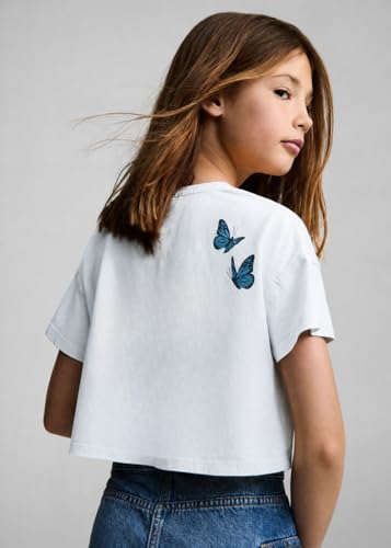Image of Alan Jones Clothing Girls Crop T-Shirt | Short Length Drop Shoulder Tee | Printed Casual Top for Girls