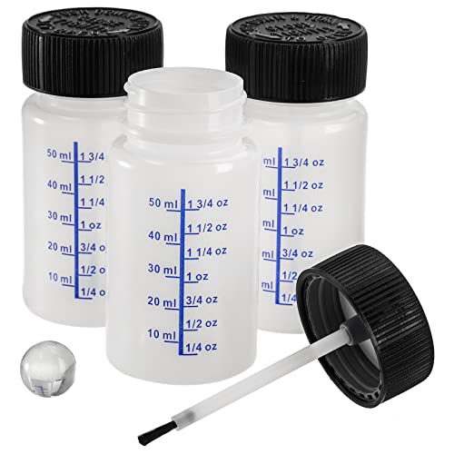 Coloch 30 Pack 2 Oz Paint Touch Up Bottles With Child-Safe Lid And Applicator Brush, Plastic Touch-Up Leftover Paint Container With Mixing Ball For Fixing Wall, Stone Chip, Scratches, Car Surface #TOP3