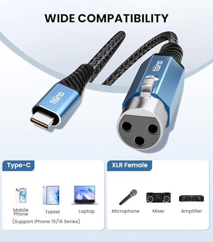 Tisino XLR to USB C Microphone Cable(3m) - Image 4