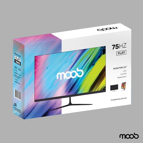 Moob Monitor LED Tela De 24'' Widescreen HDMI Full HD Flat Preto