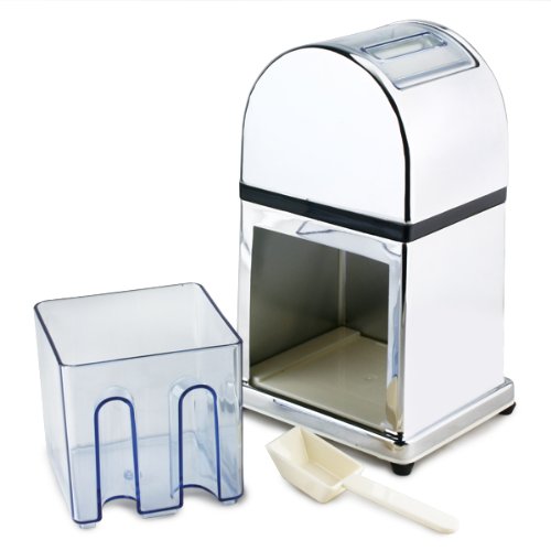 bar@drinkstuff Chrome Ice Crusher Manual Ice Crusher with Ice Tray and Scoop, Ice Grinder, Ice Chopper - Image 4