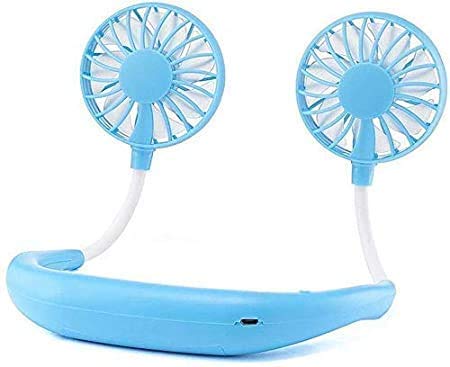 HOTFIX? USB Mini LED Portable Hands Free Rechargeable Hanging Neck Fan with Dual Wind Head for Outdoor, Multicolour (B091ND5BB4) Amazon Price History, Amazon Price Tracker