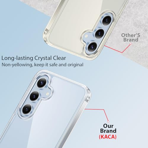 Image of KACA Clear Back Cover Case for Samsung Galaxy A16 5G |Case for Samsung Galaxy A16 5G|Shockproof Bumper TPU Protective Design - Transparent