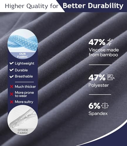 Image of BAMBOO COOL Mens Underwear Boxers Moisture-wicking and Cool Men's Boxer Shorts Loose Fit Super Soft 4 Pack