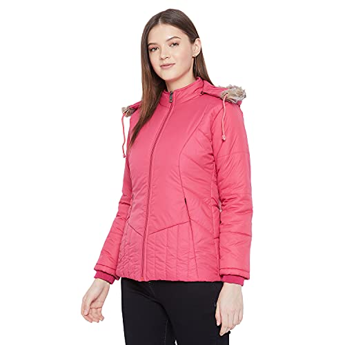 Image of VERO AMORE Women's Black winter wear full sleeve solid parka Jacket-2072A