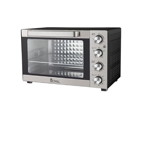 فرن كهربائي رويال 60 لتر بتحكم ميكانيكي مع وظيفة الشواية، طا...