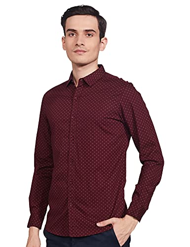 Image of Spykar Men's Printed Slim Fit Shirt