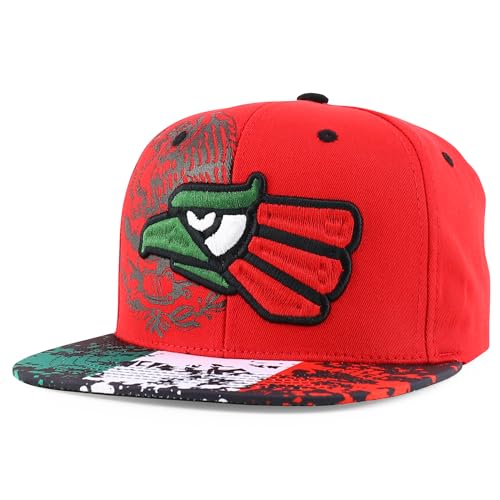 Image of Hecho En Mexico Eagle 3D Embroidered Flat Bill Snapback Cap