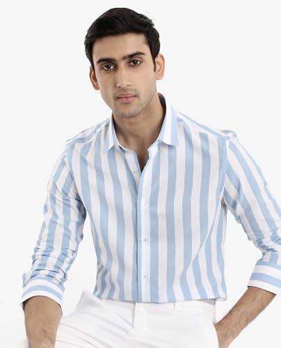 Image of Rare Rabbit Regular fit Striped Shirt