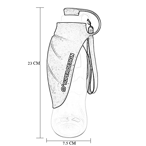 Botella De Agua Para Perros Alimentador de mascotas de gran capacidad con forma de agua con forma de agua Botella de agua de viaje al aire libre Luz de viaje y gato a prueba de fugas Dog Waterer Water