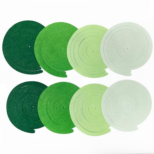 Image of 36Pcs Green Hanging Swirl Decorations Ombre Green Felt Swirl Streamer Spiral Ceiling Garland for Spring Summer Birthday Wedding Graduation Christmas St Patrick's Day Holiday Party Supplies
