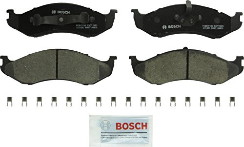 Bosch BC477 QuietCast Premium Ceramic Disc Brake Pad Set For Select Jeep Cherokee, Comanche, Grand Cherokee, Grand Wagoneer, TJ, Wagoneer, Wrangler; Front