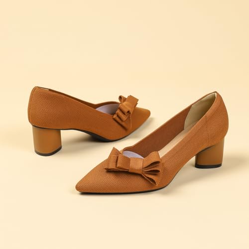 Escarpins femme petit talon XTZ-568-2 en design fermé classique - 5