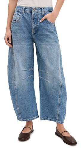 FP Movement Women's We The Free Good Luck Mid-Rise Barrel Jeans