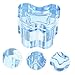 Beaupretty Crystal Glass Nail Cup Lid Dappen Dish for Nail Art Manicure Care for Mixing Liquids Suitable for Professionals and Beginners Blue Design