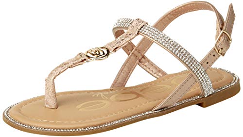 Image of bebe Girls' Sandals - Rhinestone Studded Snake Sandals with Medallion (Little Kid /Big Kid)