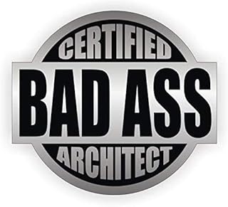 Bad Ass Architect Hard Hat Sticker/Helmet Decal Label Lunch Tool Box