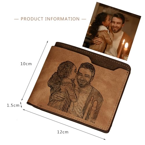 Personalized Gifts for Men - Personalized Customized Wallets for Dads and Sons with Engraved Names, Initials, Photo, Grandpa Christmas Leather Wallet, Boyfriend Birthday Wallet (Style 5)3