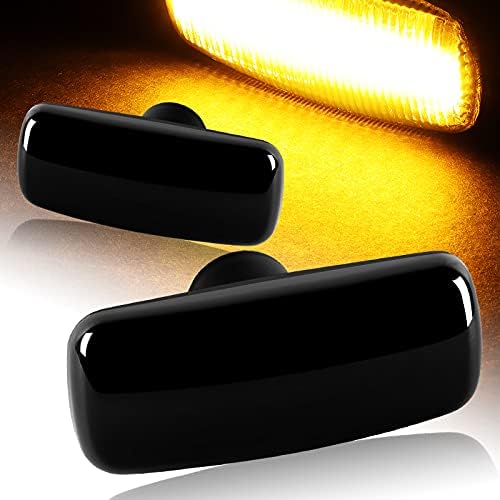 Luz LED ámbar de lente ahumada de posición delantera y lateral delantera, compatible con Dodge Charger 2005-2006, Dodge Avenger, Dodge Caliber,