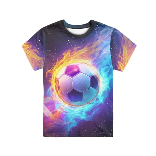 Image of JEOCODY Boys Girls Graphic Tees Funny 3D Printed Short Sleeve T-Shirts 3-16T