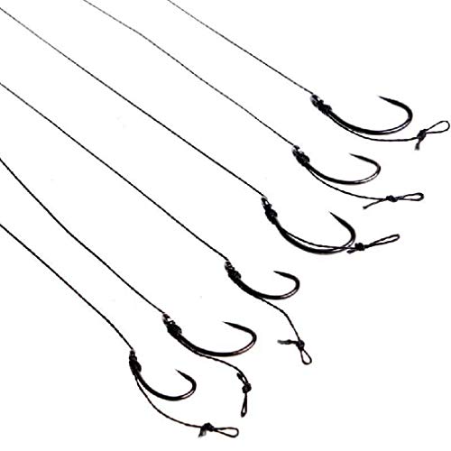 NEWSHOT 6 X Hair Rigs Barbless Taglia 6 8 10 Ganci...