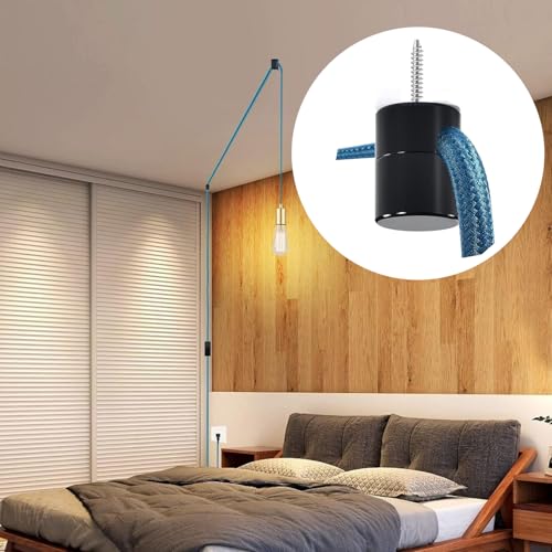 Clip de cable de metal para escritorio de pared, organizador de cables de aluminio ajustable con tornillos, 5 piezas miniatura 7