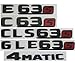 Flat Matt Black Red Letters Trunk Emblems Badges for AMG C63 E63s S63 S CLS63s GLE63s GLS63s 4MATIC (Matte Black,GLE 63s)