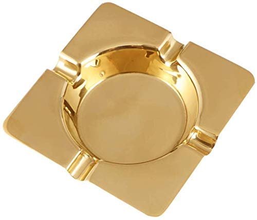 Preisvergleich Produktbild Kewei Aschenbecher, Kupfer-Aschenbecher, für Büro, reine Geschenke, kreatives Handwerk, Wohnzimmer-Dekoration, 11 x 11 x 2 cm