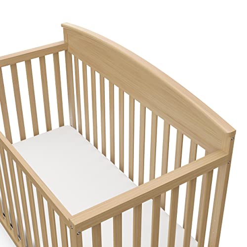 Image of Graco Benton 5 in 1 Convertible Crib with Graco Crib Mattress, Driftwood | GREENGUARD Gold Certified, Converts from Baby Crib to Toddler Bed, Daybed and Full-Size Bed, Includes Graco Crib Mattress