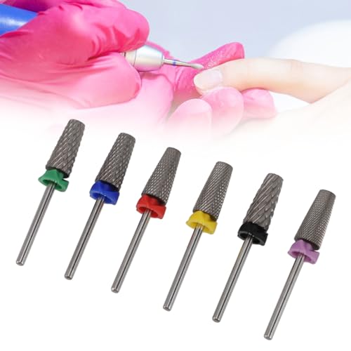 Set de 6 piezas de fresas de acero tungsteno para uñas miniatura 5